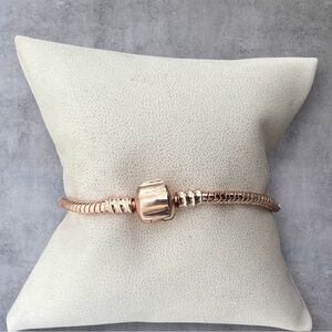 Rose gold plated bangle bracelet